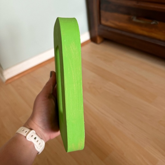 Green painted O or zero for crafting. - Picture 3 of 7